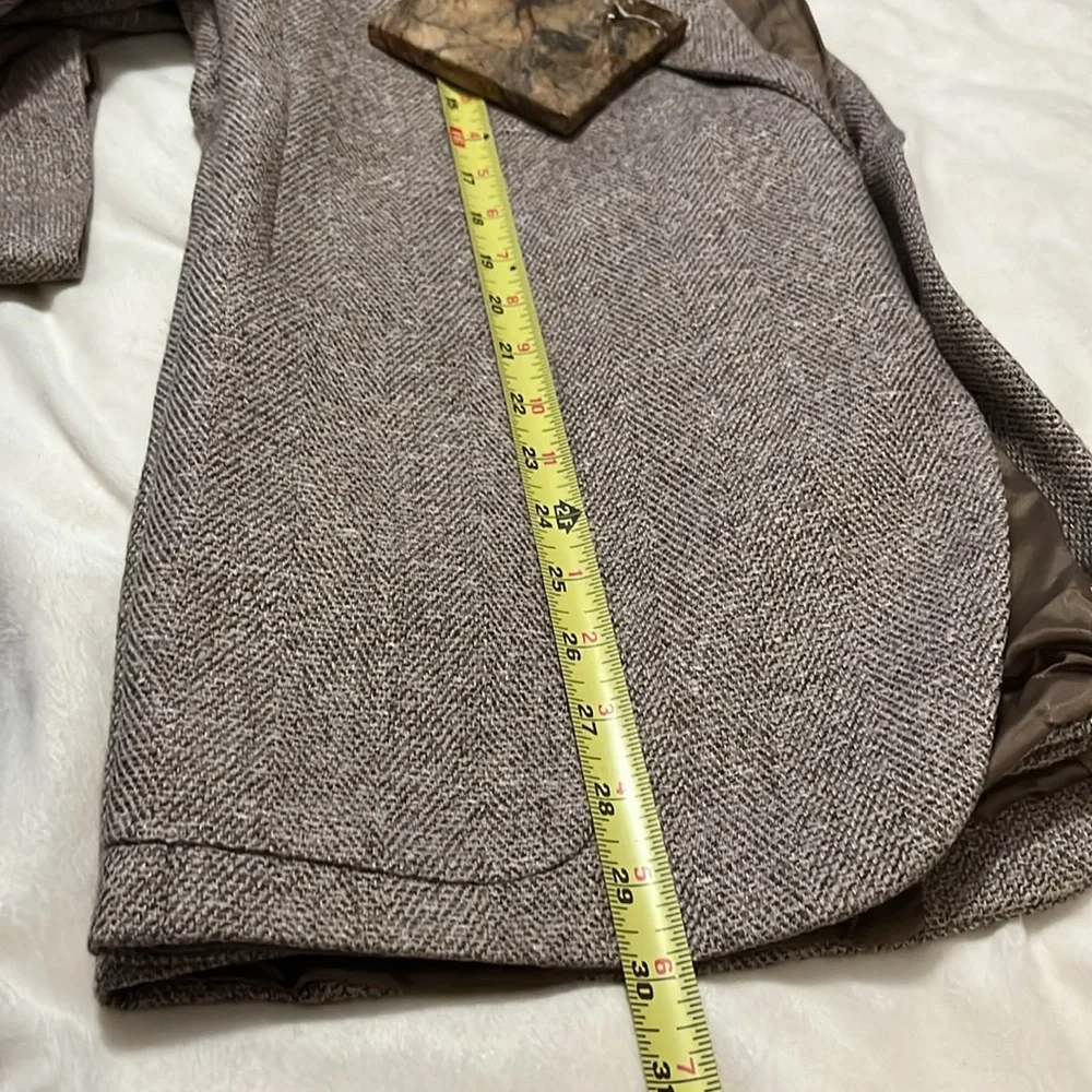 Abriani Made In Italy Mens Brown Tan Cream Tweed Blazer Sport Coat Jacket